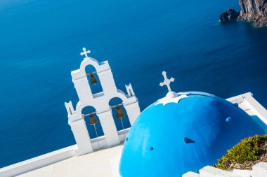 Yunan Santorini adasının güzel manzarası, Yunanistan