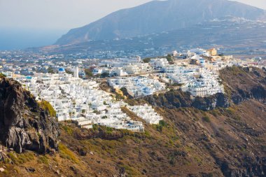 Yunanistan 'ın Santorini adasının güzel mimarisi