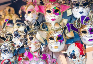Venedik, İtalya 'da karnaval maskeleri