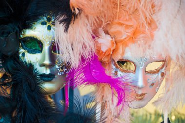 Venedik, İtalya 'da karnaval maskeleri