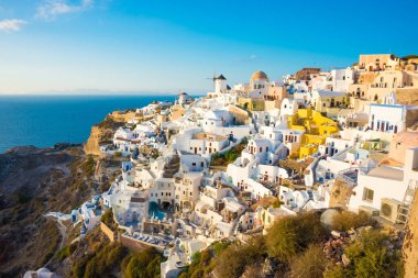 Santorini adasının güzel manzarası