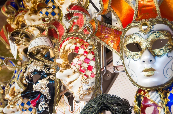 Karnevalové Masky Městě Benátky Itálie — Stock fotografie