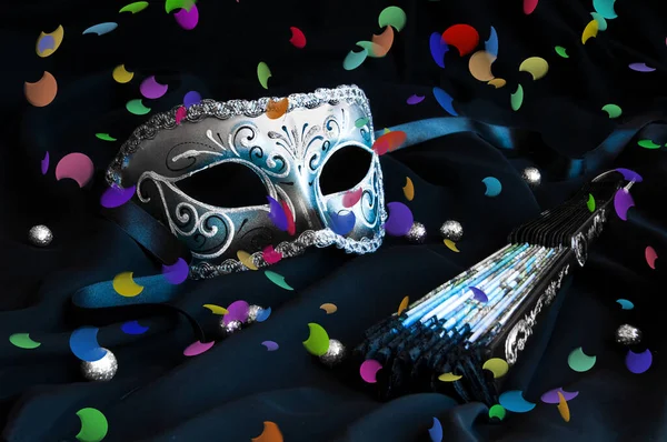 Karneval Maska Černém Pozadí — Stock fotografie