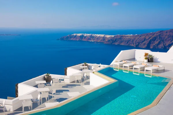 Hermosa Vista Isla Griega Santorini — Foto de Stock