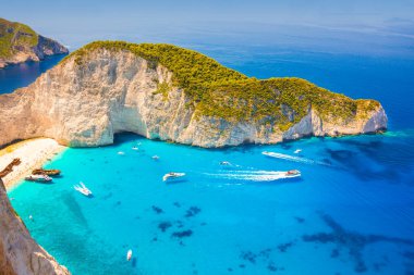 Yunanistan 'ın Zakynthos adasının güzel manzarası