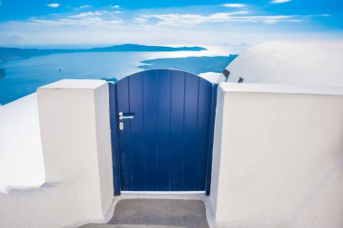 santorini Island, Yunanistan'ın beyaz mimarisinde