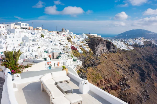 Schöne Weiße Architektur Des Oia Dorfes Auf Der Insel Santorini — Stockfoto