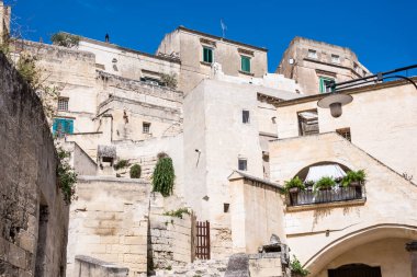 Manzaralı güzel antik şehir Matera, İtalya