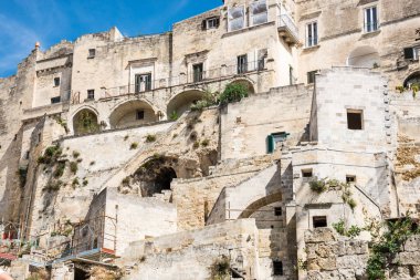 Manzaralı güzel antik şehir Matera, İtalya