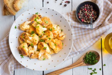 Lezzetli kızarmış karnabahar yakın çekim