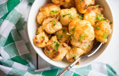 Lezzetli kızarmış karnabahar yakın çekim