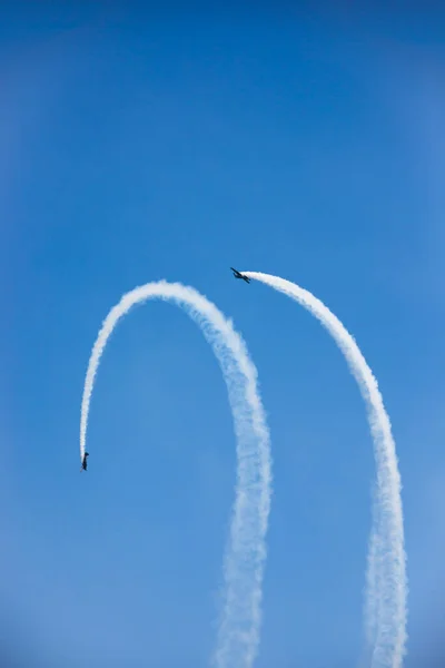 Aviões Voando Céu — Fotografia de Stock