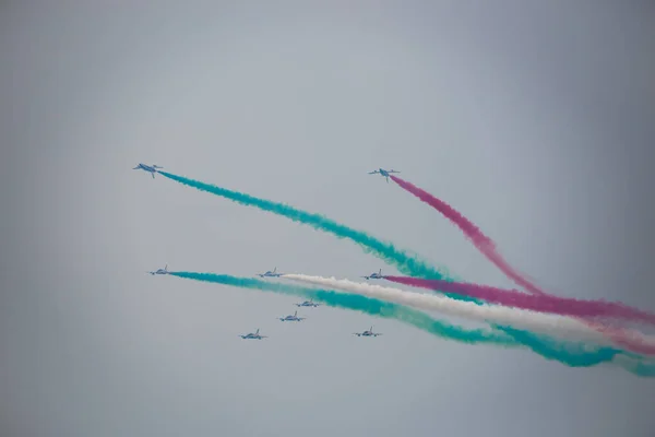 Ulusal Kutlama Sırasında Talya Hava Gösterisinin Alt Görüntüsü — Stok fotoğraf