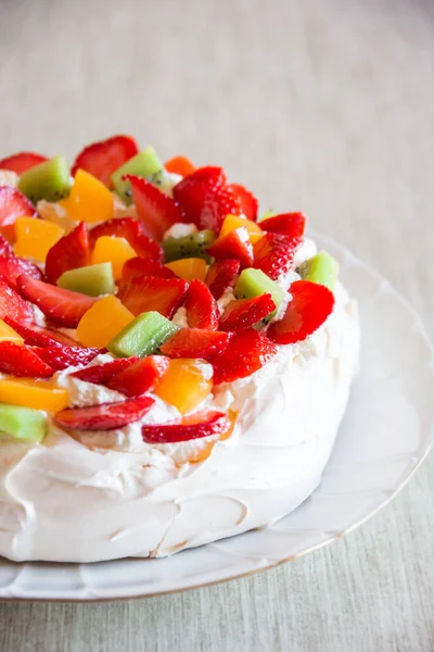 Tort Delicios Fructe Padure Capsuni — Fotografie, imagine de stoc