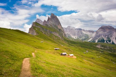 Dağların güzel manzarasının manzarası.
