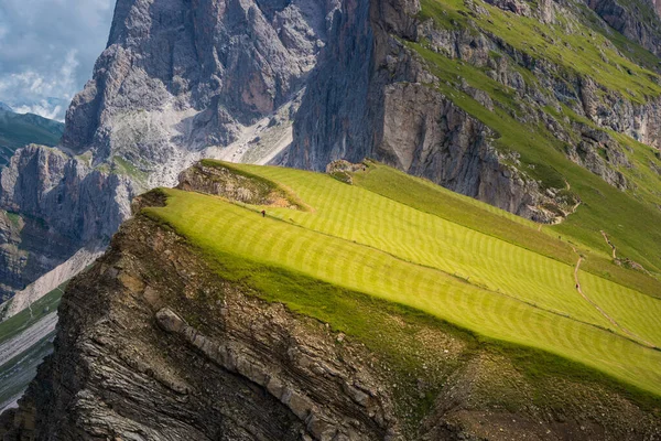 Pasmo Górskie Grupy Odle Alpach Dolomitowych Włochy — Zdjęcie stockowe