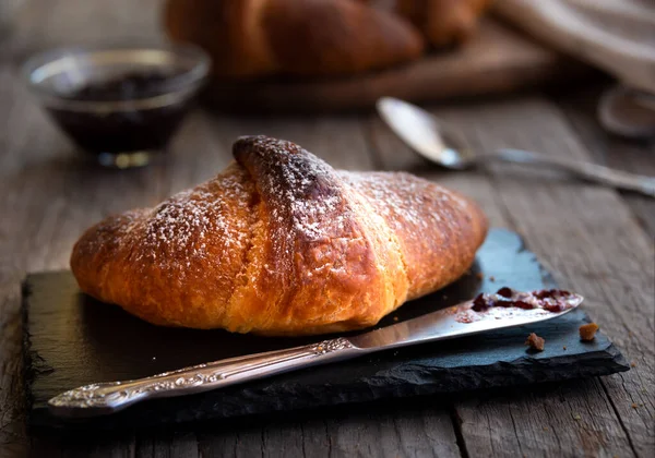 Fresh Baked Croissants Breakfast — Stock Photo, Image