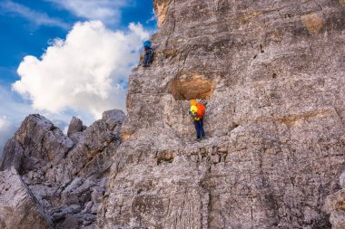 İtalya 'daki Dolomite Alplerine Panoramik Görünüm