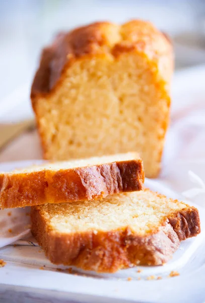 Sweet Bread Fruit Cake White — Stock Photo, Image