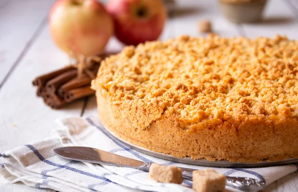 Apple Pie Traditional Homemade Sweet Cake — Stock Photo, Image