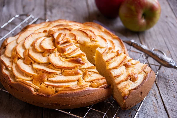 Apple pie, sweet homemade dessert with fresh apples