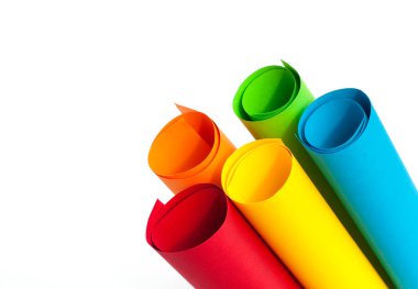 Beyaz Arkaplanda izole edilmiş renkli işaretler