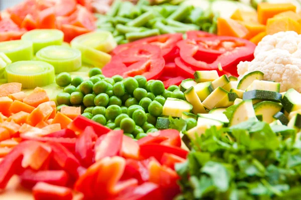 Färska Grönsaker Och Frukter Vit Bakgrund — Stockfoto