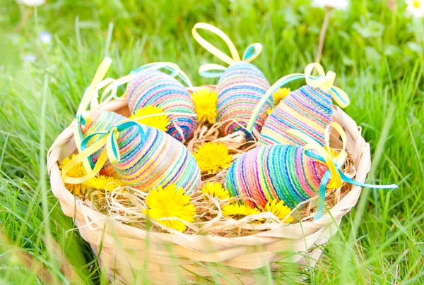 Easter Eggs Basket — Stock Photo, Image