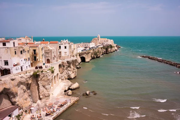 Widok Stare Miasto Wybrzeżu Morza Śródziemnego — Zdjęcie stockowe