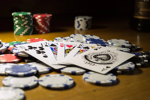 Pokerspel Stockafbeelding