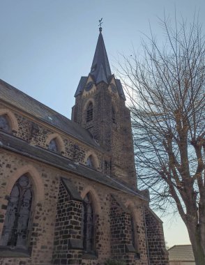 Ekose, Almanya - 23 Mayıs 2022 15. yüzyılın antik kilisesi.