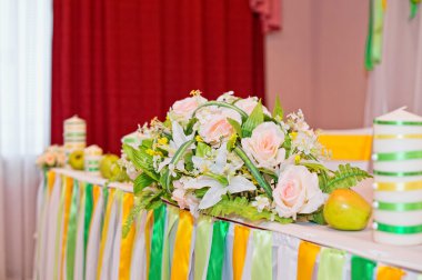 Flowers on a festive table