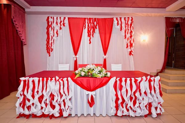 Hall registration red and white — Stock Photo, Image