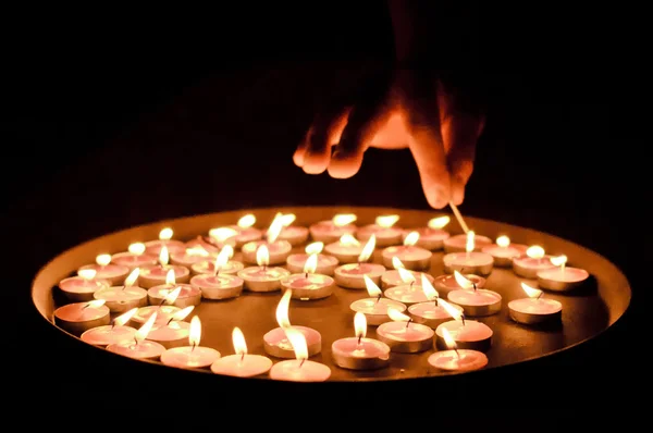 Candles in the dark — Stock Photo, Image
