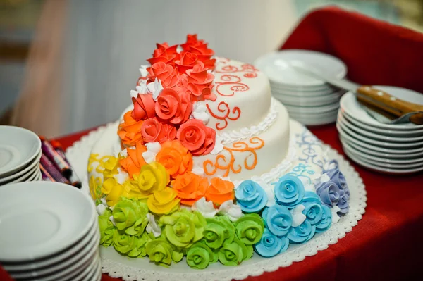 Kuchen mit Feuerwerk 3. — Stockfoto