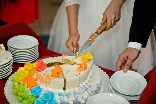 Kuchenschneiden 5. — Stockfoto