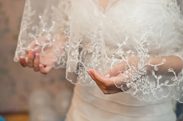 Bruden i en veil.the brud i en slöja. — Stockfoto