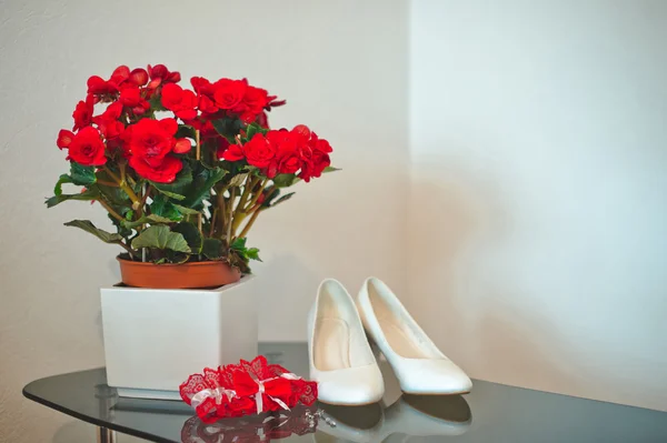 Schoenen van de bruid. — Stockfoto
