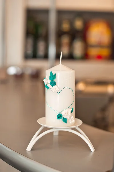 Svíčky na table.candles na stůl. — Stock fotografie