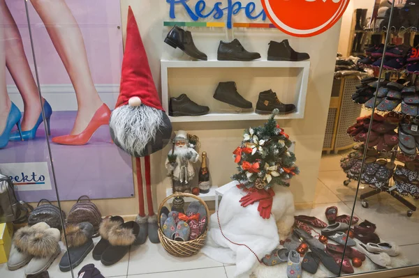 Christmas Decorations Shop Windows — Stock Photo, Image