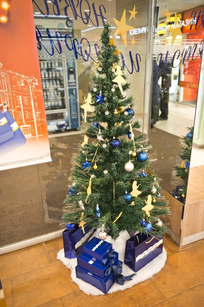 Elementi Albero Natale Con Decorazioni Primo Piano — Foto Stock