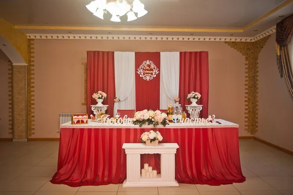 装饰精美的婚礼大厅 — 图库照片