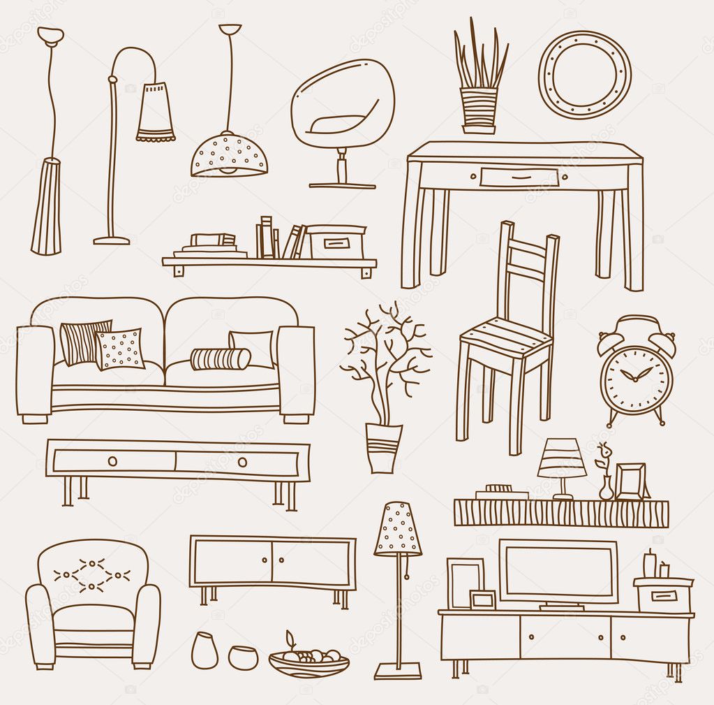 Vector de sala de estar — Vector de stock © vectorpro #23212228