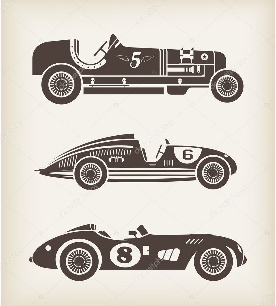 Vector vintage sport racing cars Stock Vector Image by ©vectorpro 23212740