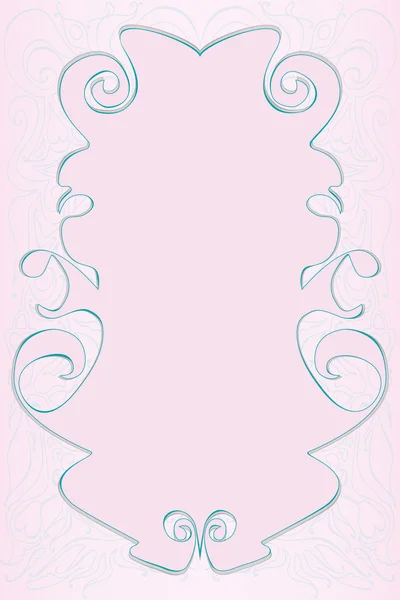 Pink frame with patterned backgrounds. — Stock Vector