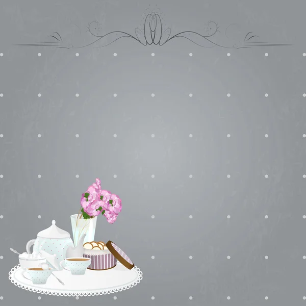 Conception minable tea party. — Image vectorielle