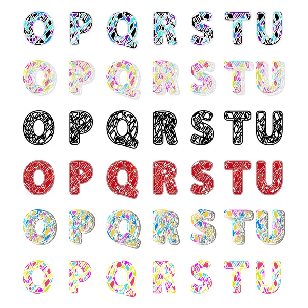 Opqrstu. — Vetor de Stock