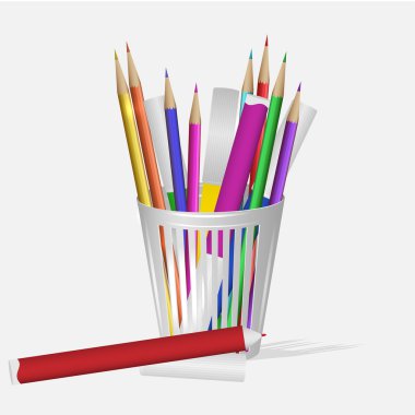 potloden en pennen met kop.