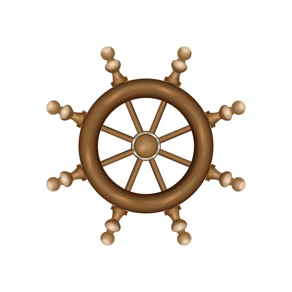 Ship steering wheel. — Stock Vector