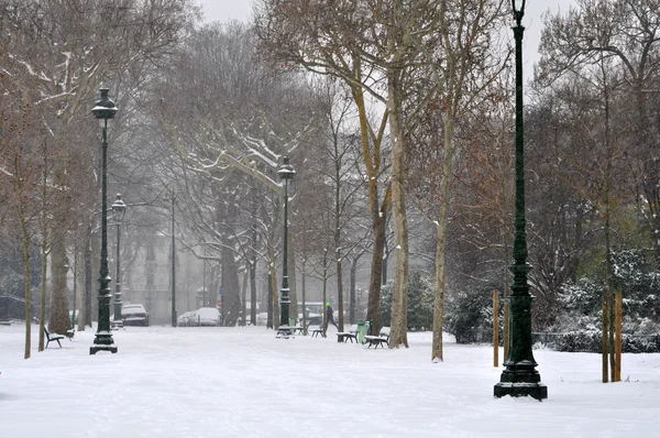 Inverno em uma cidade — Fotografia de Stock